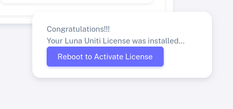 License Installed